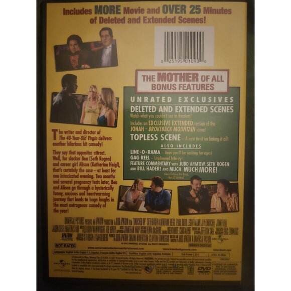Knocked Up - Unrated & Unprotected Full Screen DVD - Picture 2 of 2